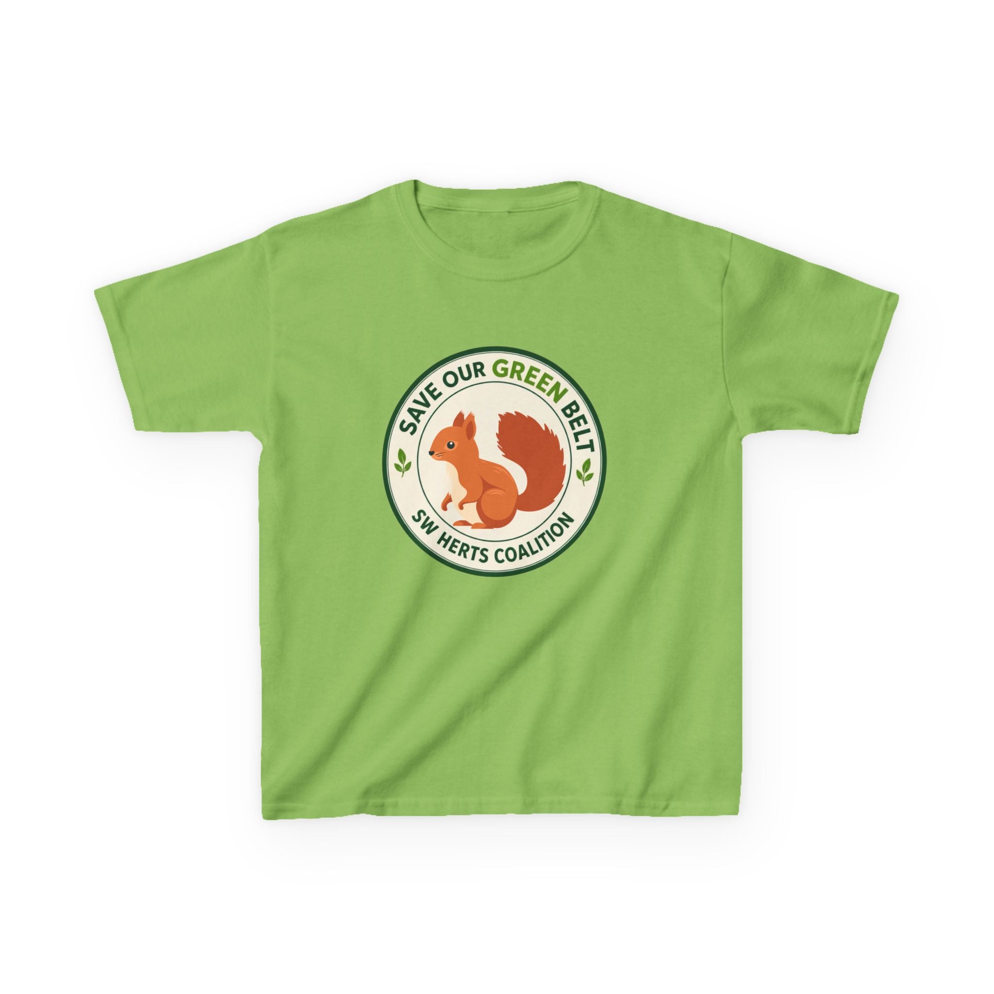 Kids T-shirt - "Save Our Green Belt" Squirrel
