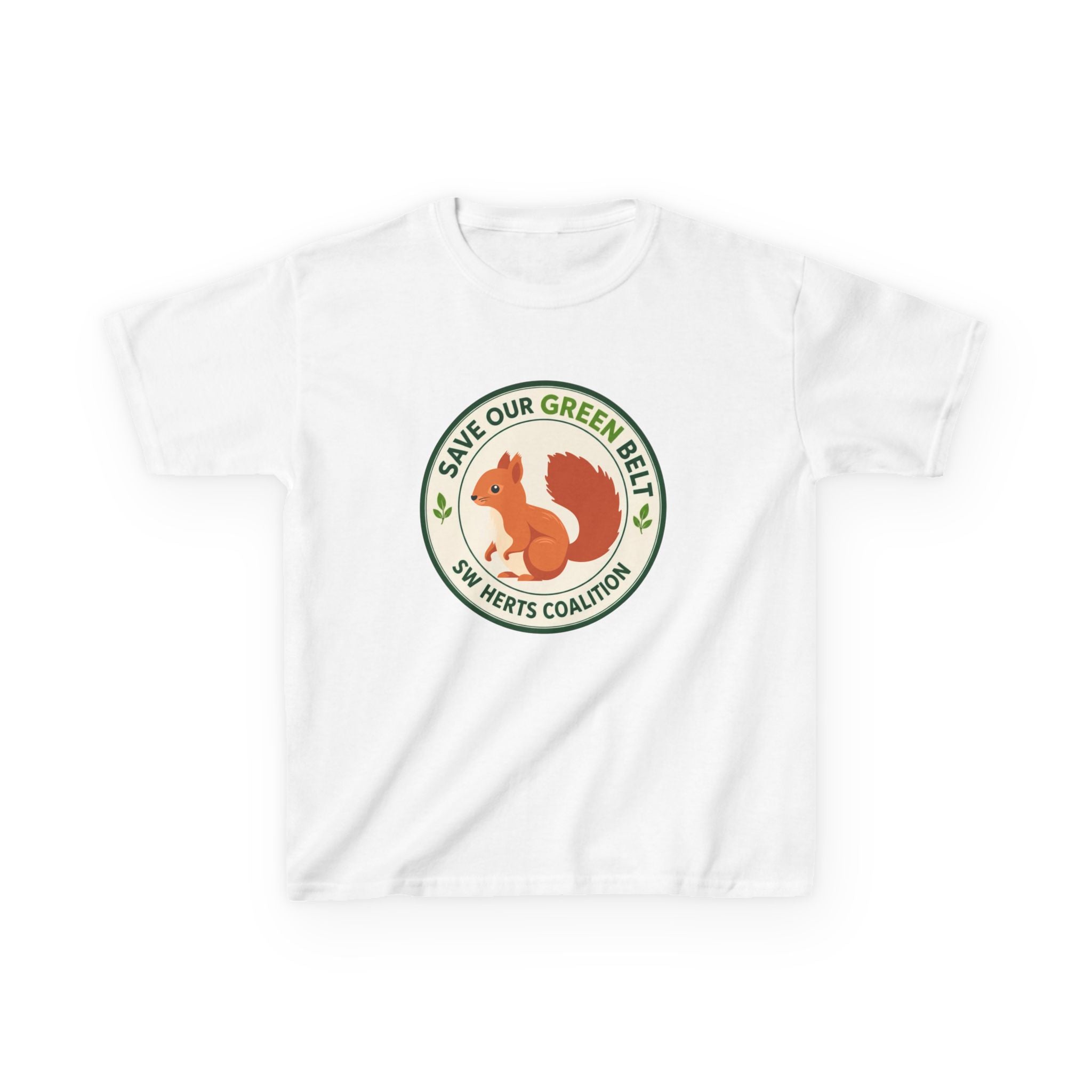 Kids T-shirt - "Save Our Green Belt" Squirrel