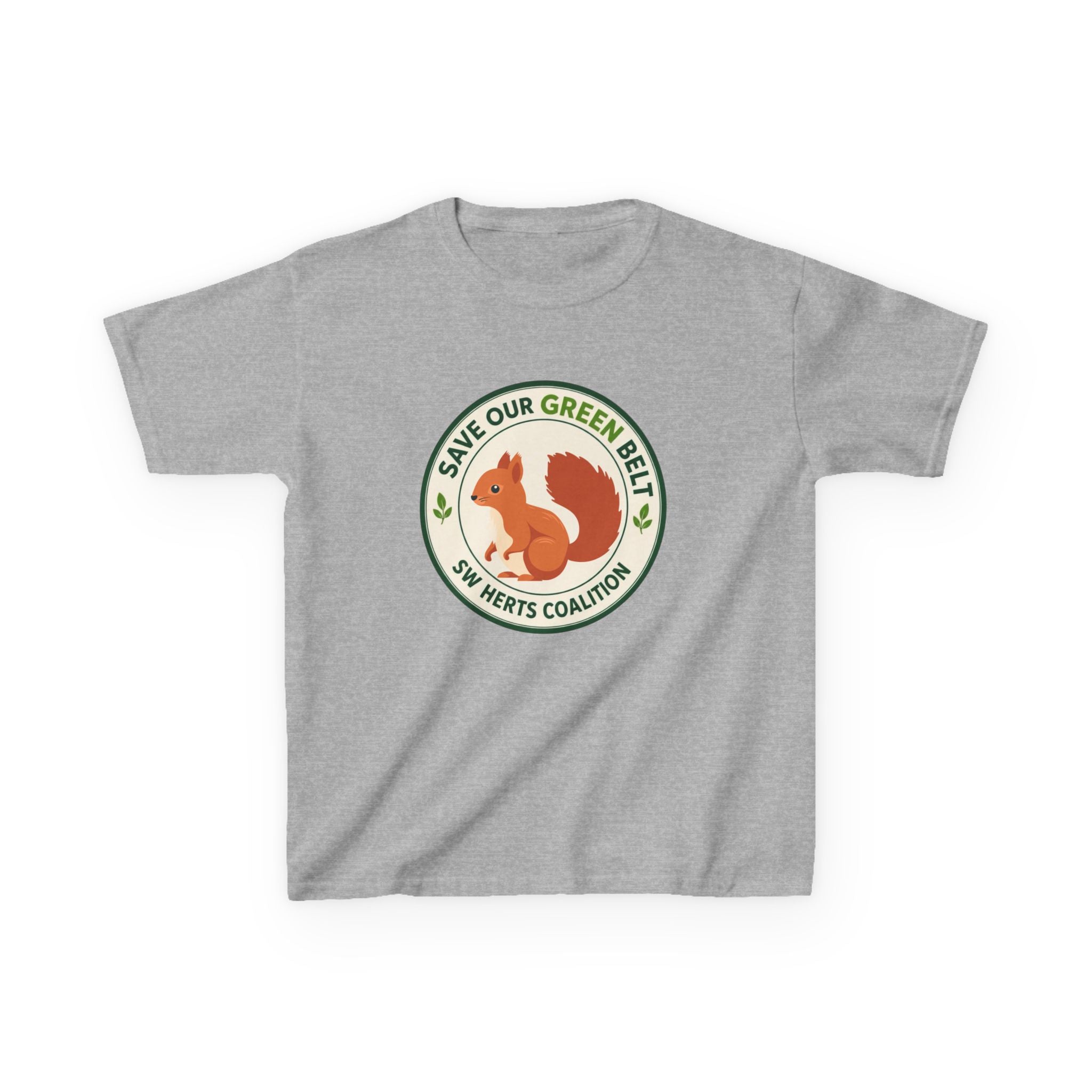 Kids T-shirt - "Save Our Green Belt" Squirrel