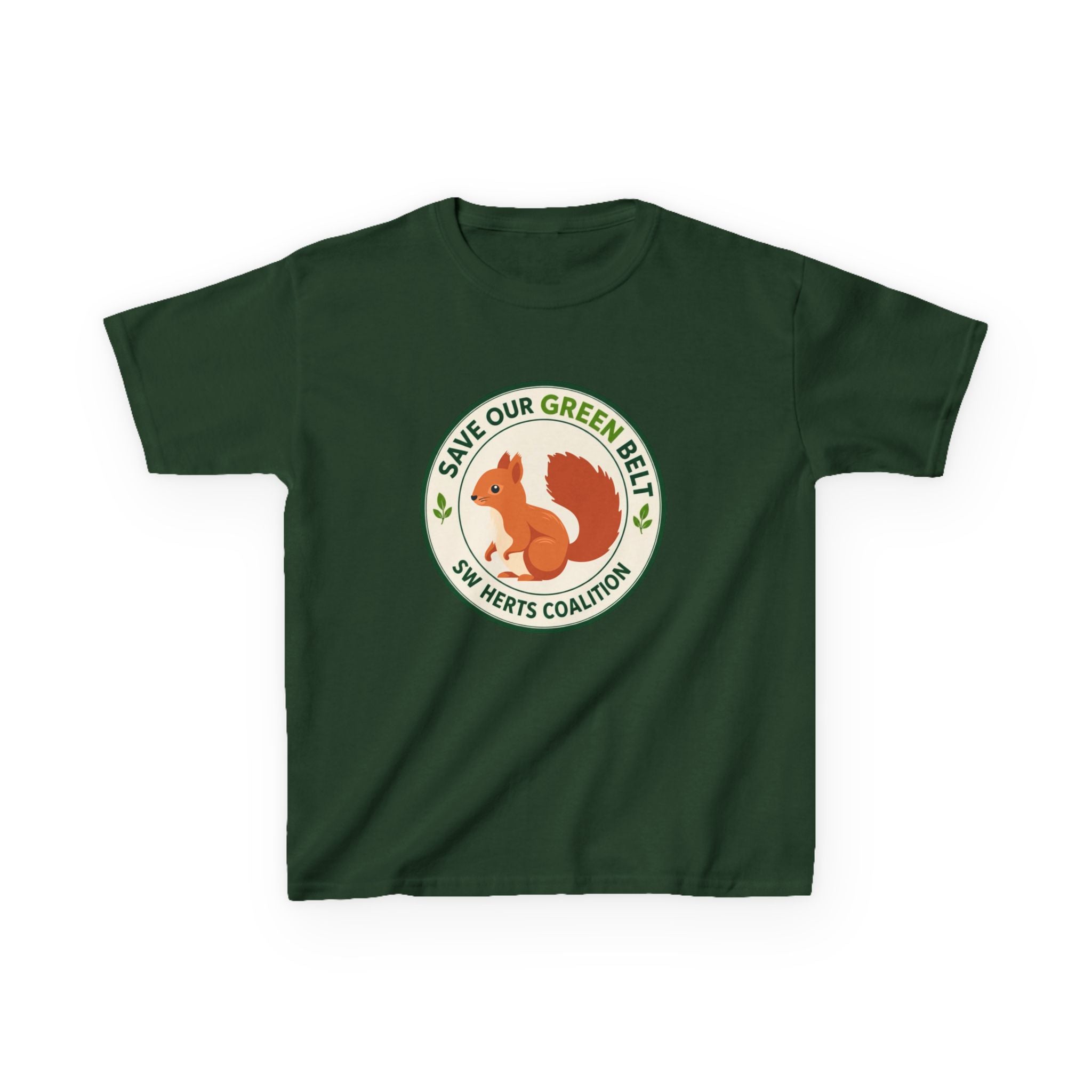 Kids T-shirt - "Save Our Green Belt" Squirrel