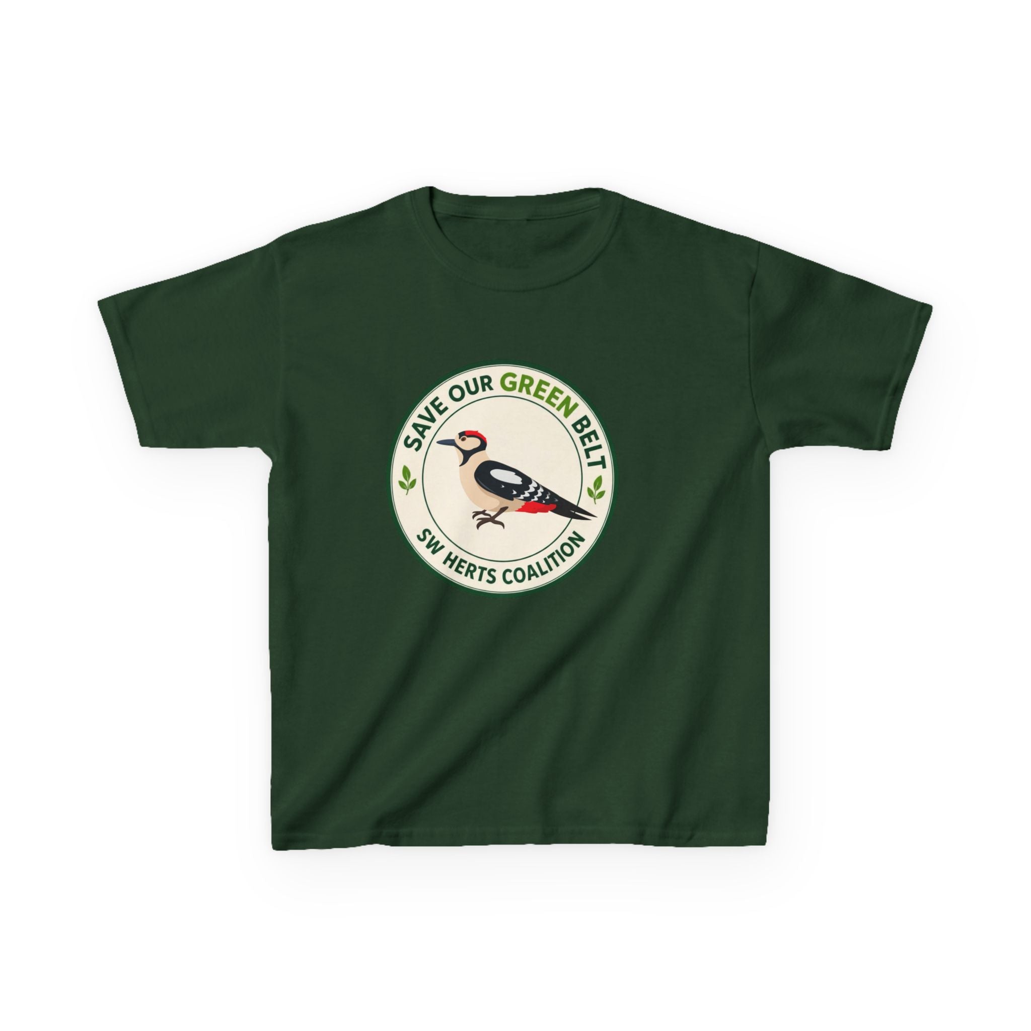 Save Our Green Belt Kids T-Shirt - Woodpecker