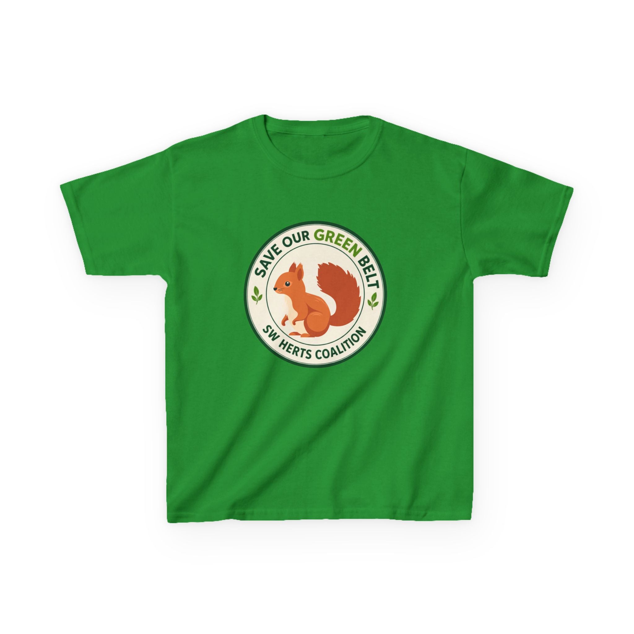 Kids T-shirt - "Save Our Green Belt" Squirrel