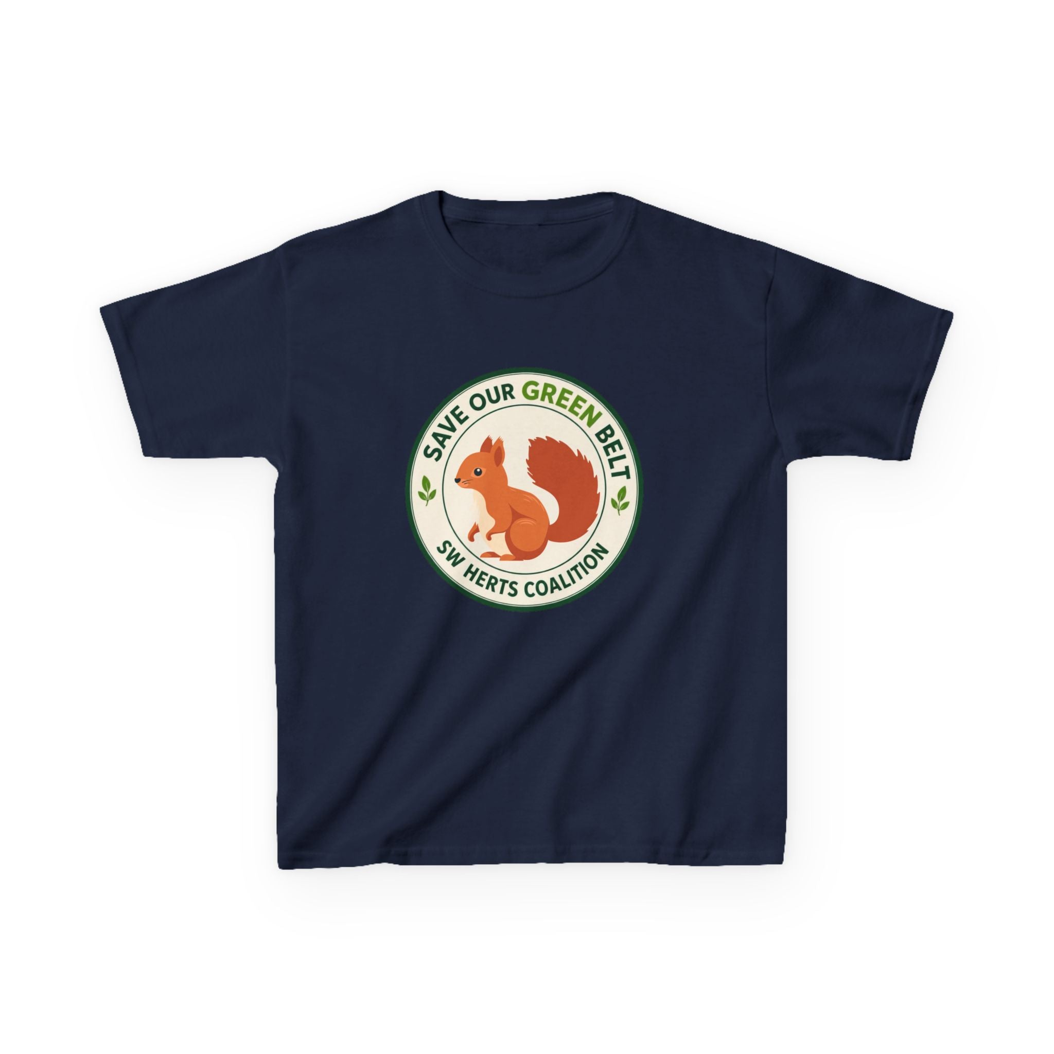 Kids T-shirt - "Save Our Green Belt" Squirrel