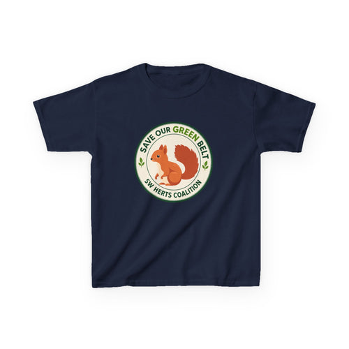 Kids T-shirt - "Save Our Green Belt" Squirrel