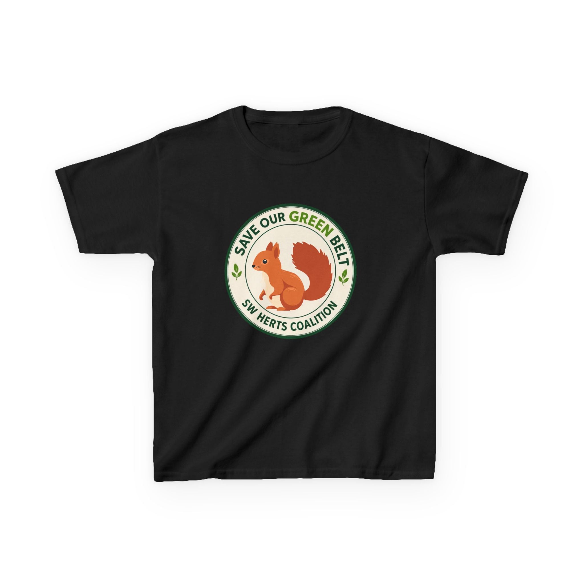 Kids T-shirt - "Save Our Green Belt" Squirrel