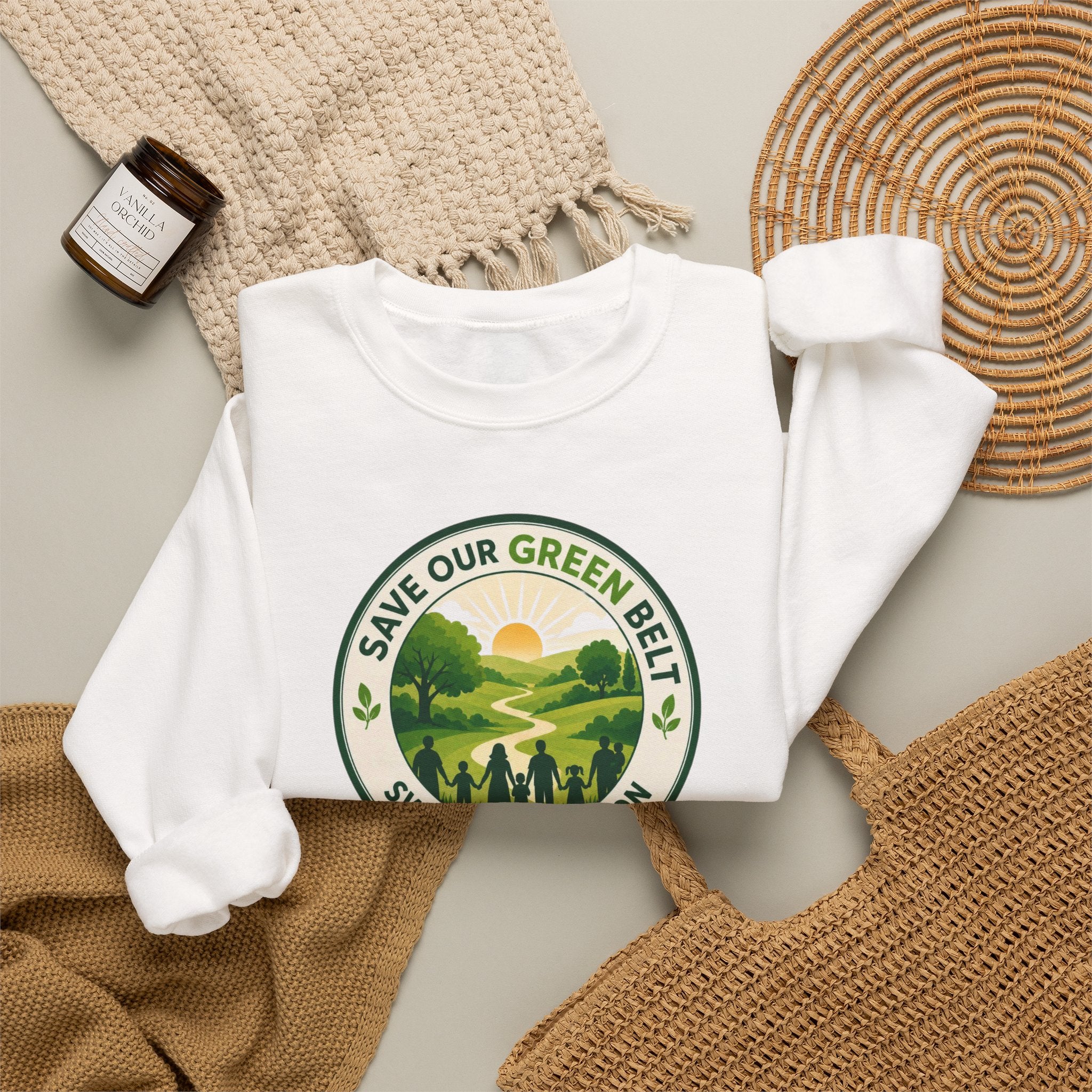 Save Our Green Belt Adult Crewneck Sweatshirt