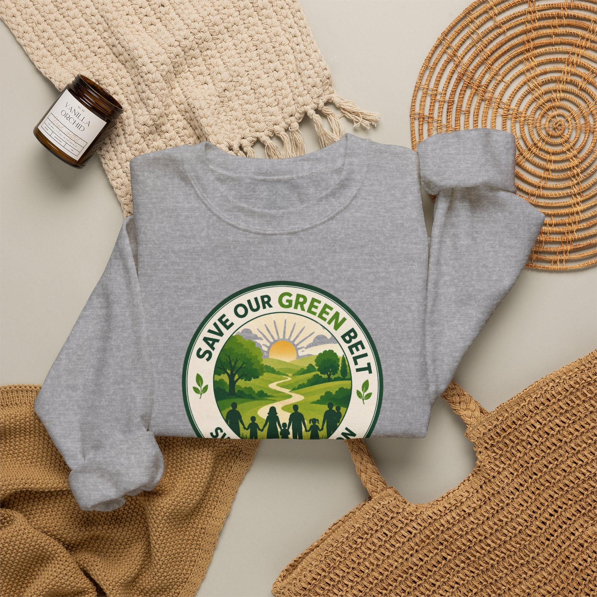 Save Our Green Belt Adult Crewneck Sweatshirt