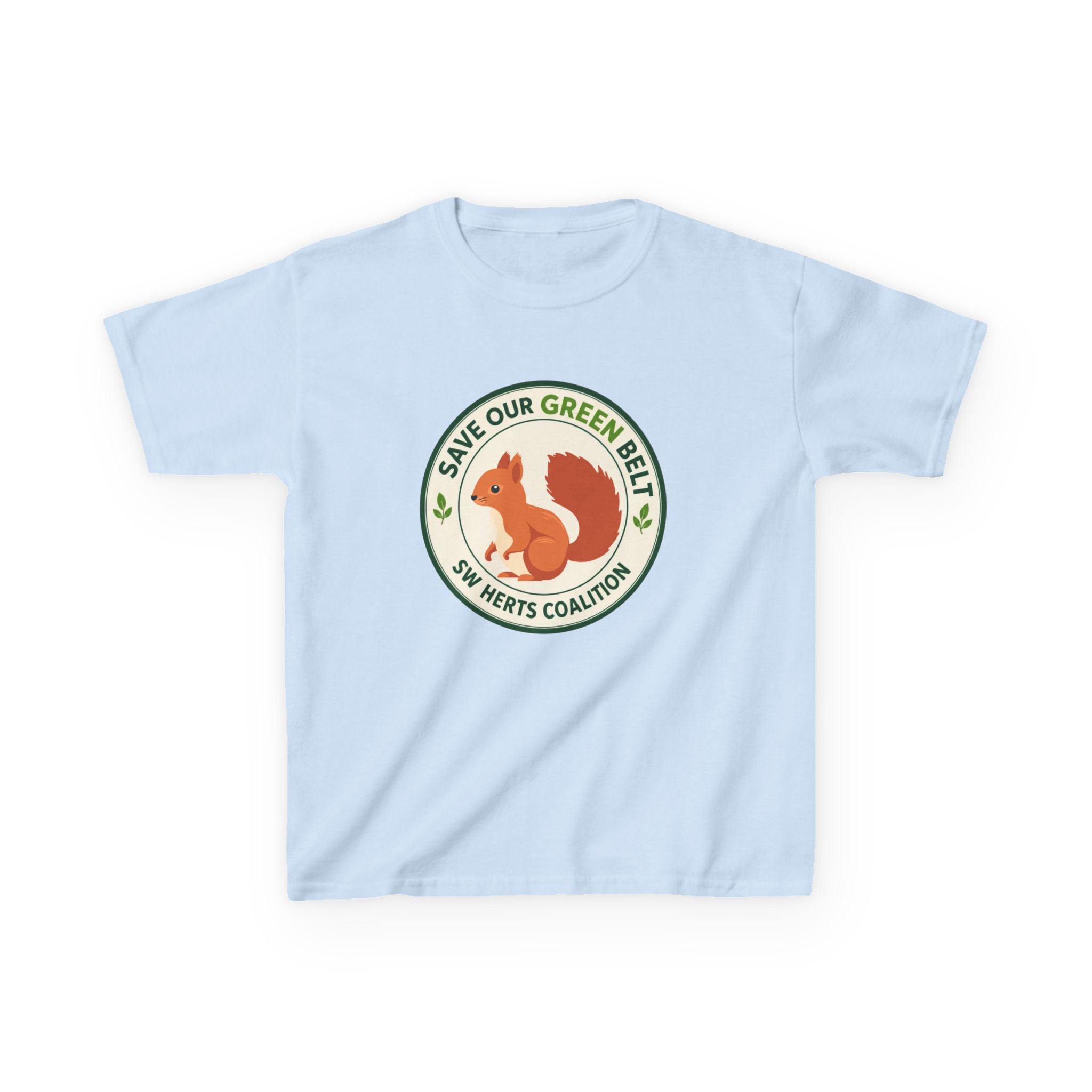Kids T-shirt - "Save Our Green Belt" Squirrel