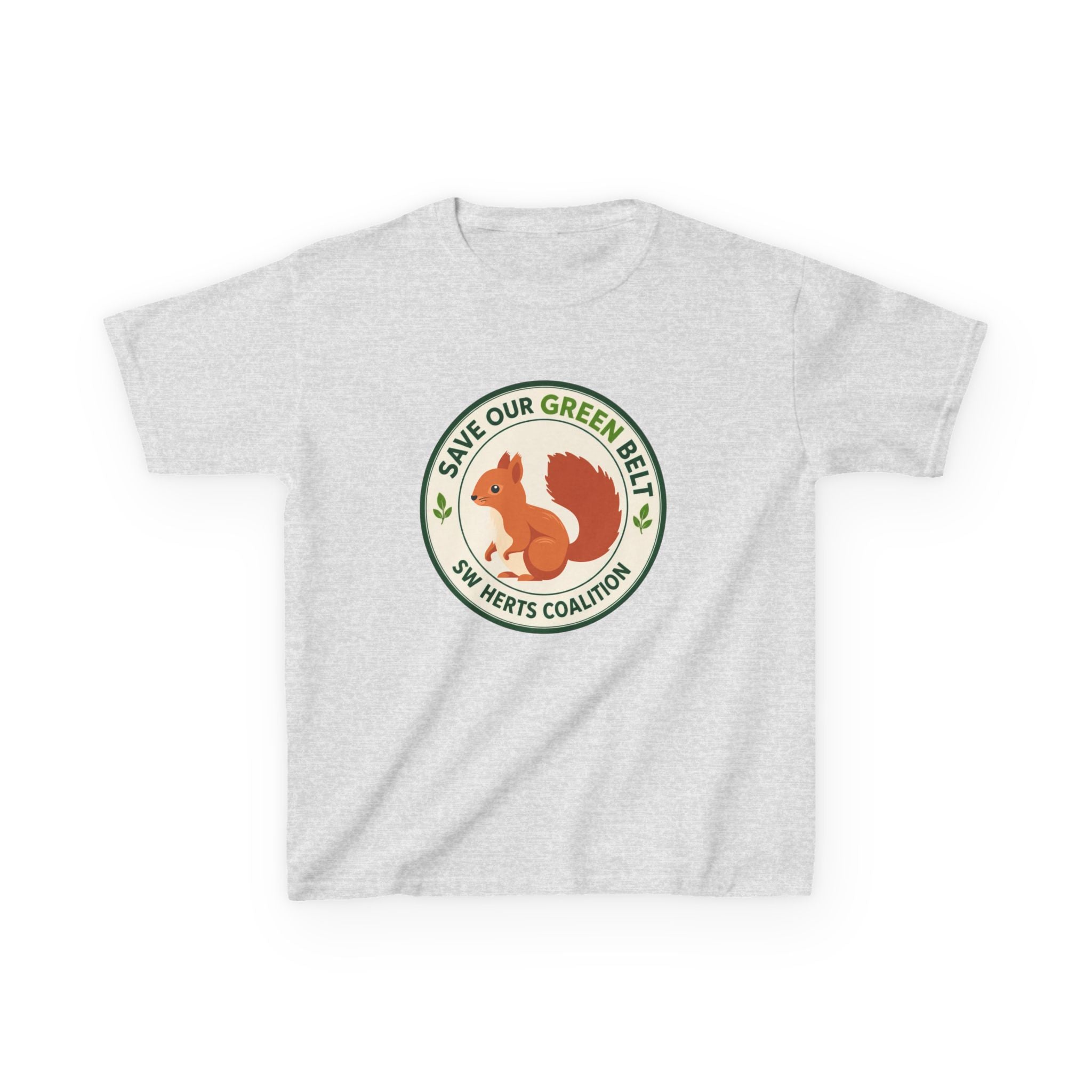 Kids T-shirt - "Save Our Green Belt" Squirrel