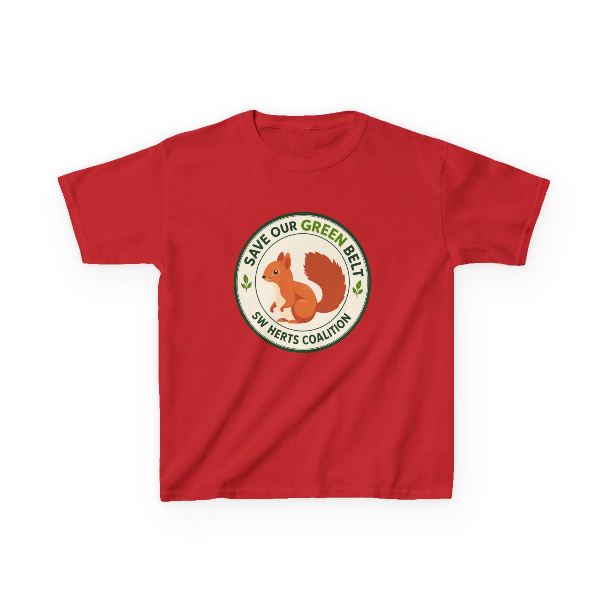 Kids T-shirt - "Save Our Green Belt" Squirrel