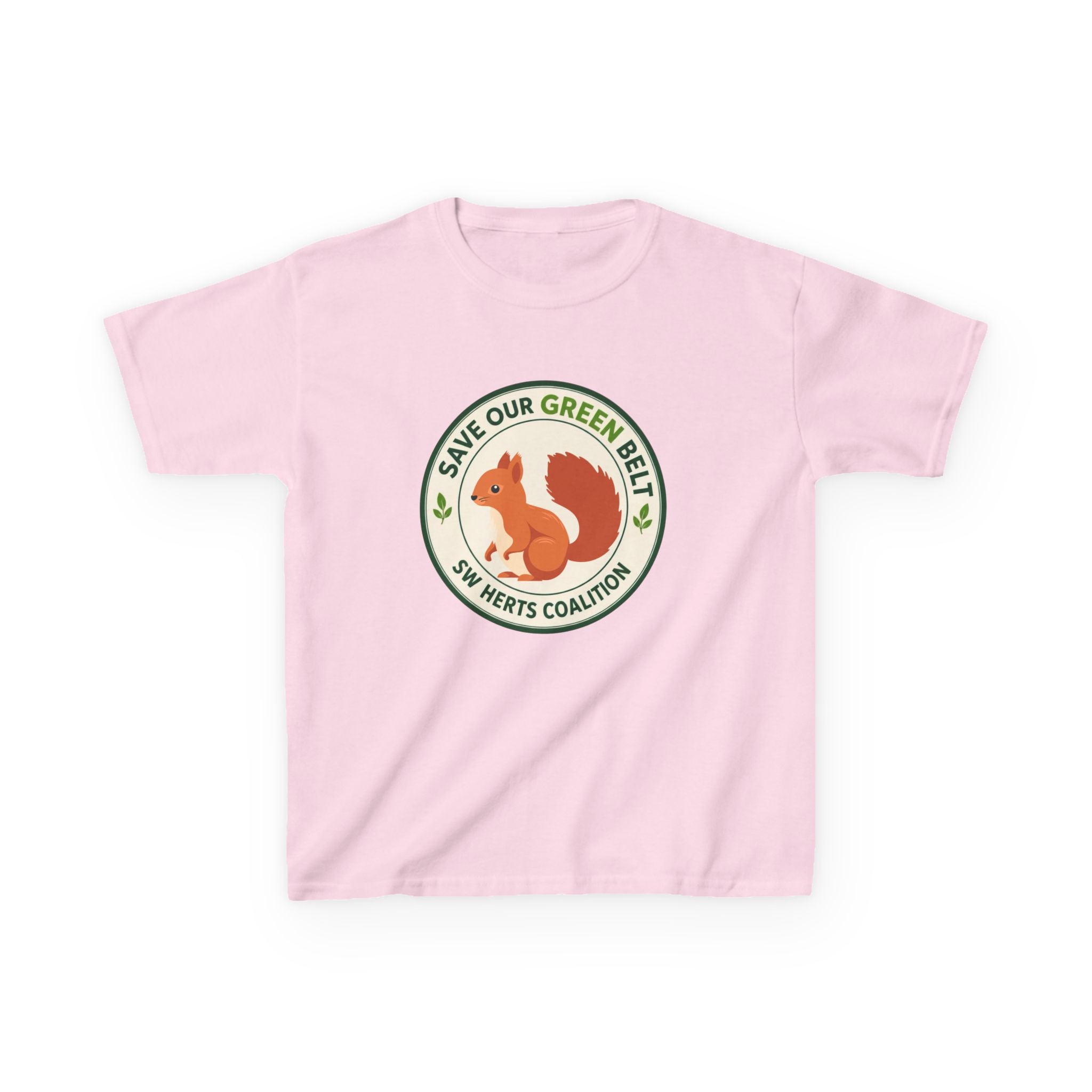 Kids T-shirt - "Save Our Green Belt" Squirrel